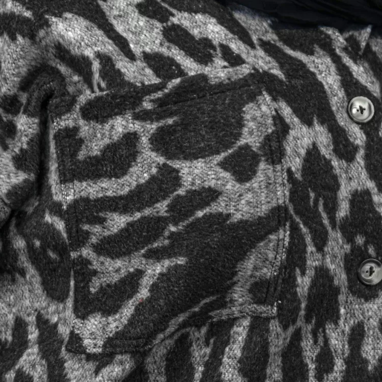 مانتو پشمی دخترانه پلنگی کد 28205