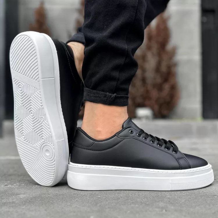 کتانی مردانه برشکا مشکی کد 27922