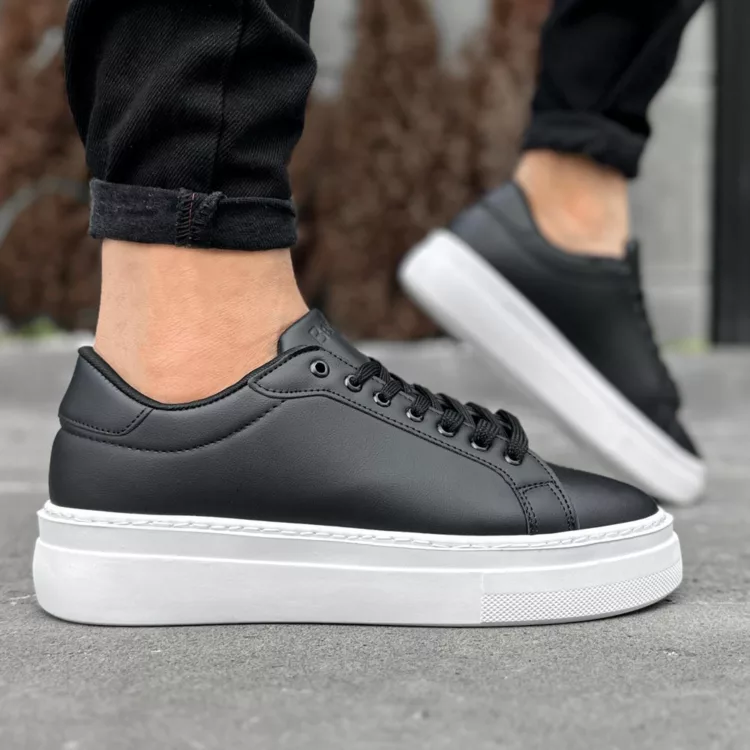 کتانی مردانه برشکا مشکی کد 27922