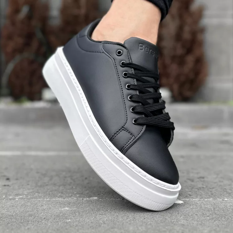 کتانی مردانه برشکا مشکی کد 27922