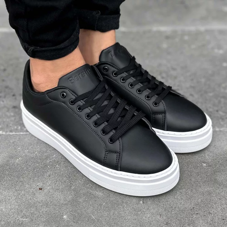 کتانی مردانه برشکا مشکی کد 27922