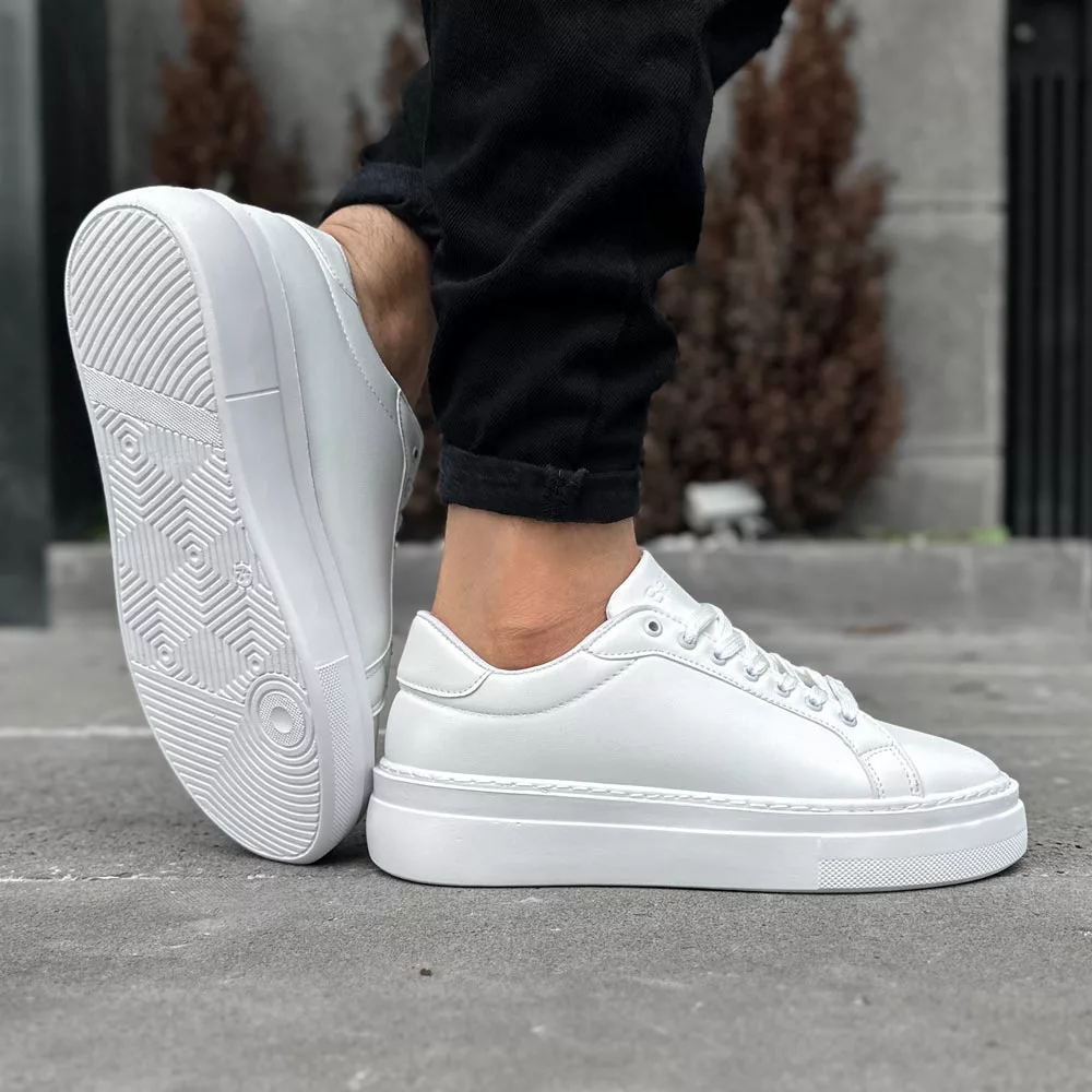 کتانی مردانه برشکا سفید کد 27923