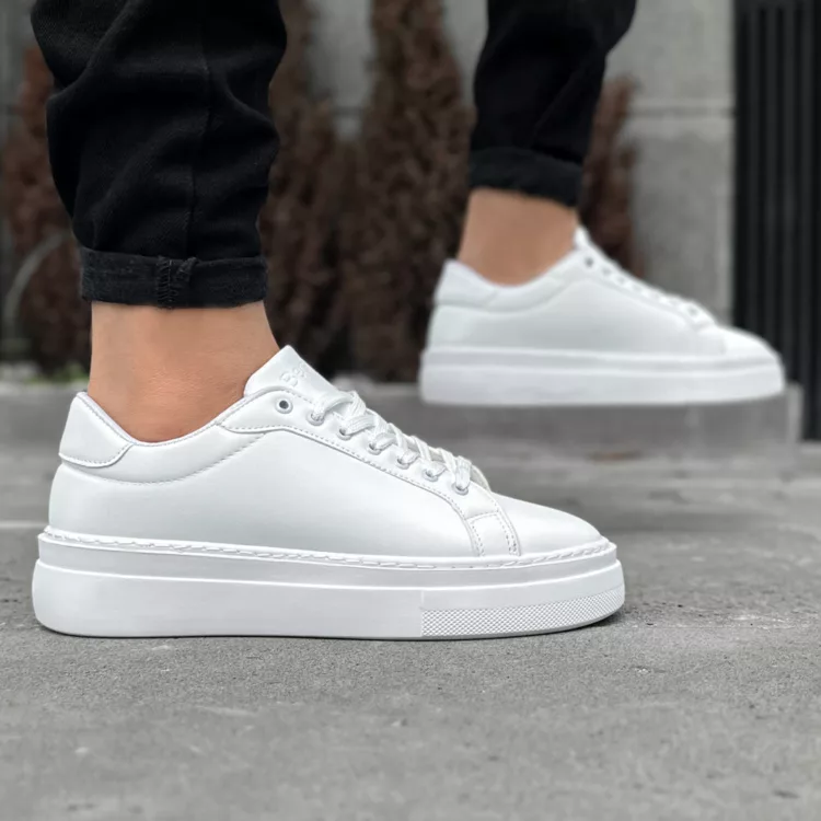 کتانی مردانه برشکا سفید کد 27923