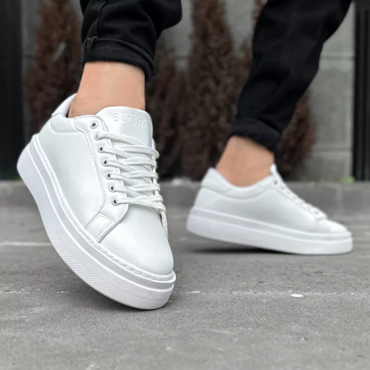 کتانی مردانه برشکا سفید کد 27923