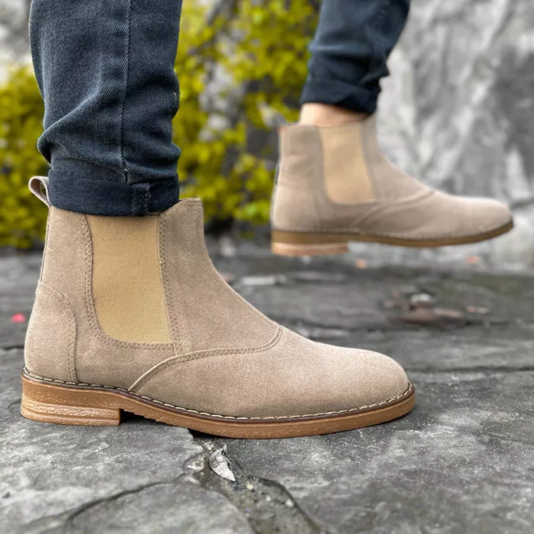 بوت مردانه چلسی خاکی کد 27886
