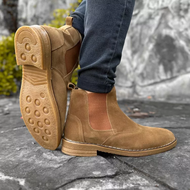 بوت مردانه چلسی عسلی کد 27893