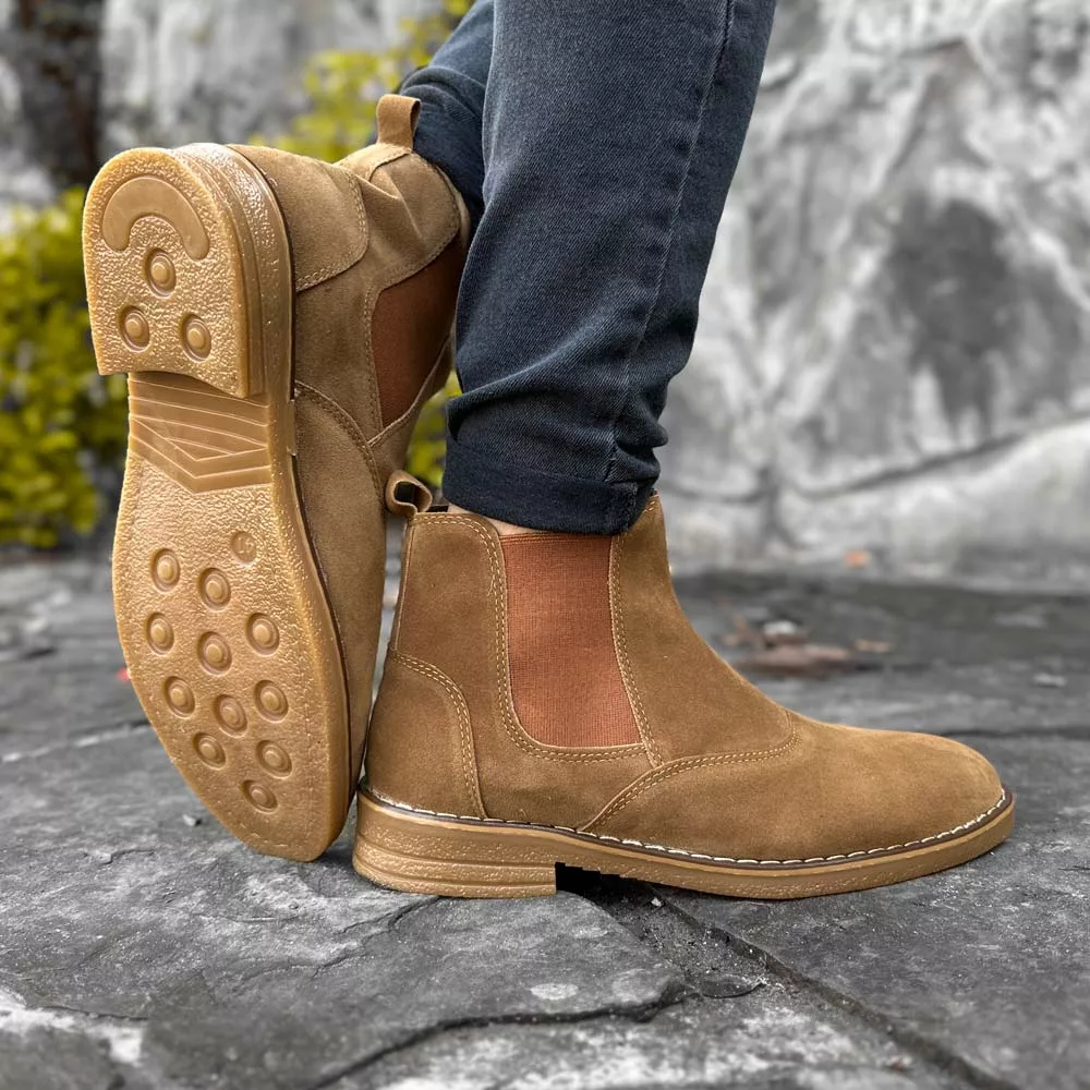 بوت مردانه چلسی عسلی کد 27893