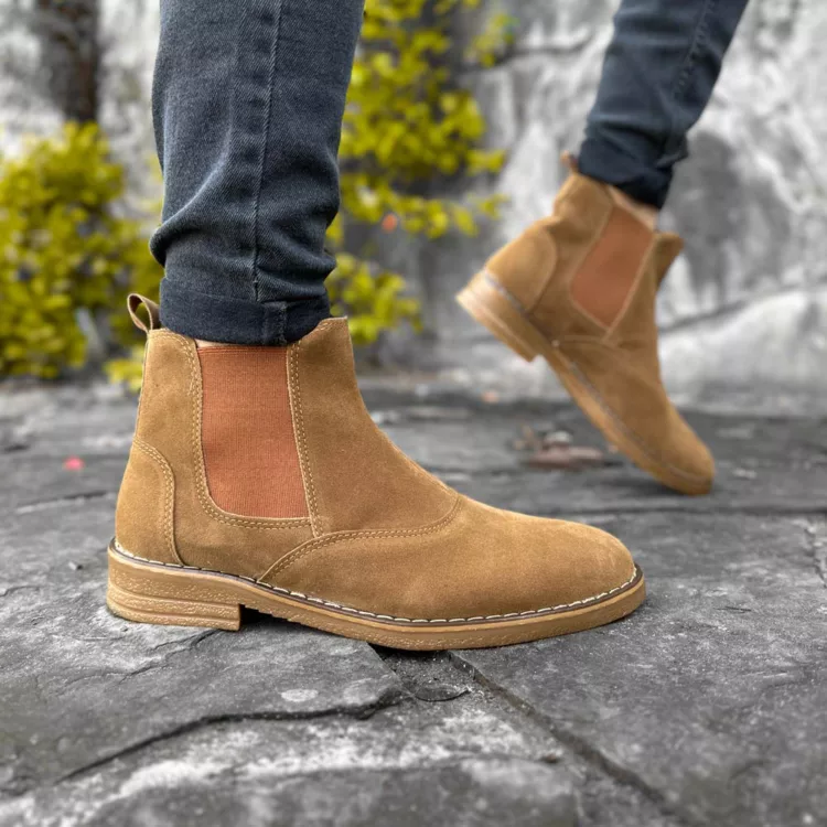 بوت مردانه چلسی عسلی کد 27893