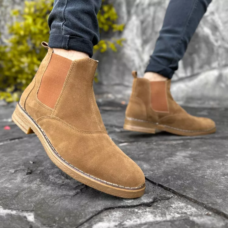 بوت مردانه چلسی عسلی کد 27893
