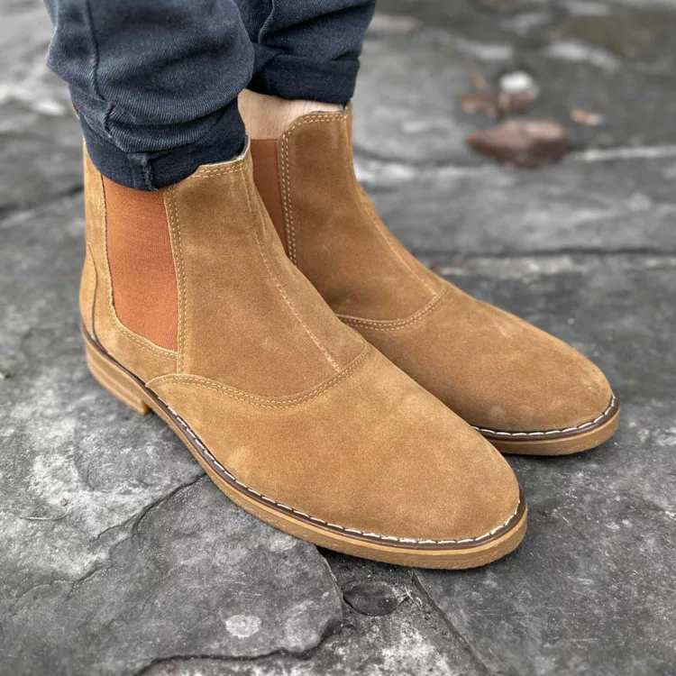 بوت مردانه چلسی عسلی کد 27893