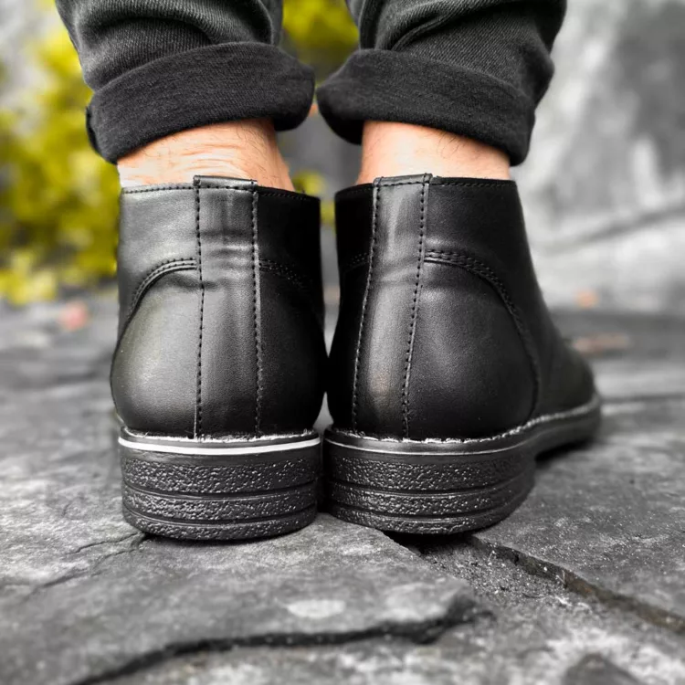 نیم بوت مردانه مشکی کد 27885