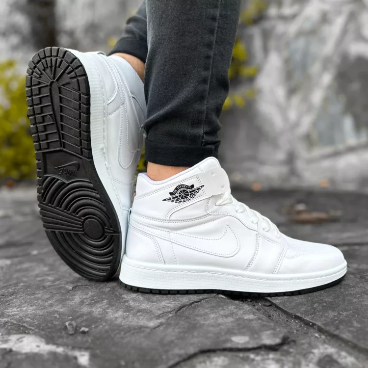 کتانی مردانه ساق دار نایک ایر جردن سفید کد 27781