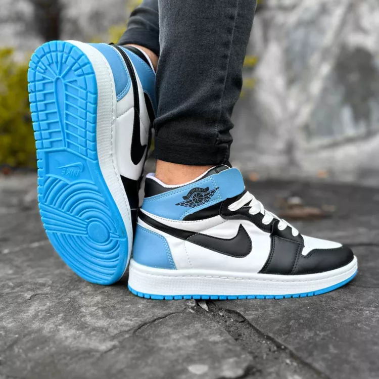 کتانی مردانه ساق دار نایک ایر جردن سفید کد 27835