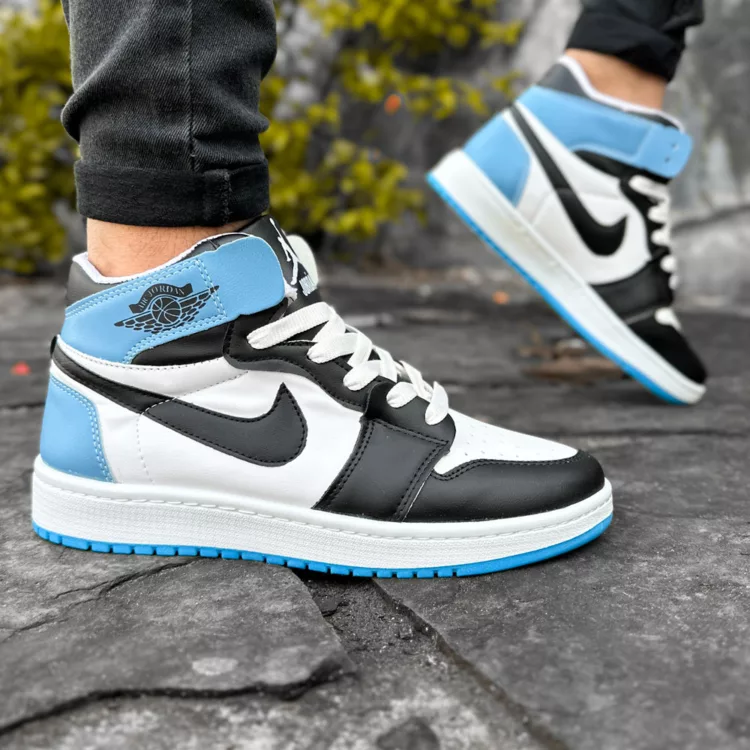 کتانی مردانه ساق دار نایک ایر جردن سفید کد 27835