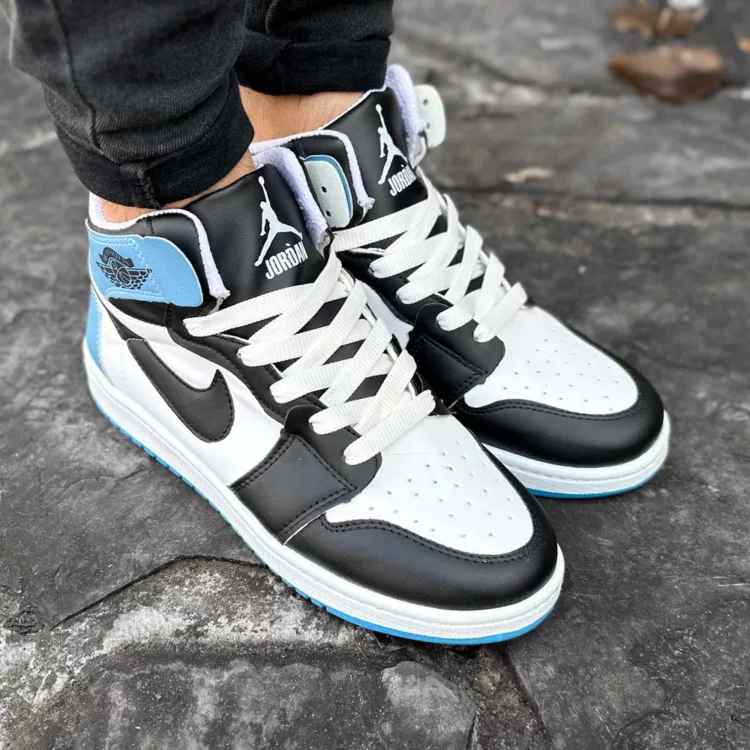 کتانی مردانه ساق دار نایک ایر جردن سفید کد 27835