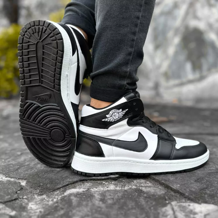 کتانی مردانه ساق دار نایک ایر جردن مشکی کد 27834