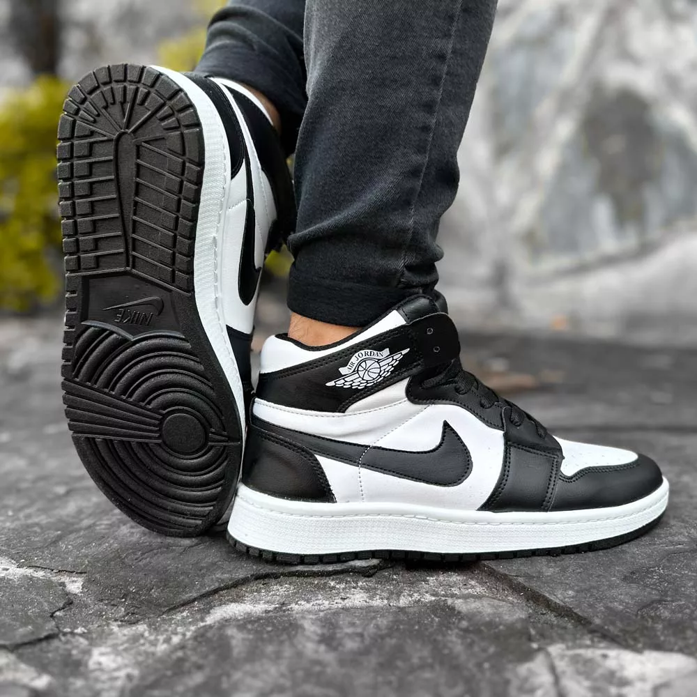 کتانی مردانه ساق دار نایک ایر جردن مشکی کد 27834