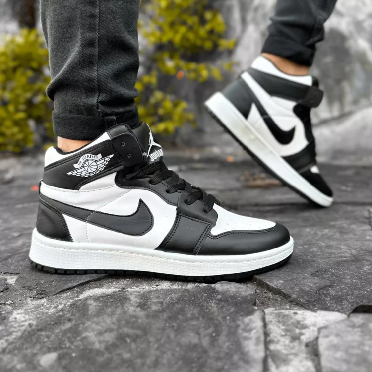 کتانی مردانه ساق دار نایک ایر جردن مشکی کد 27834