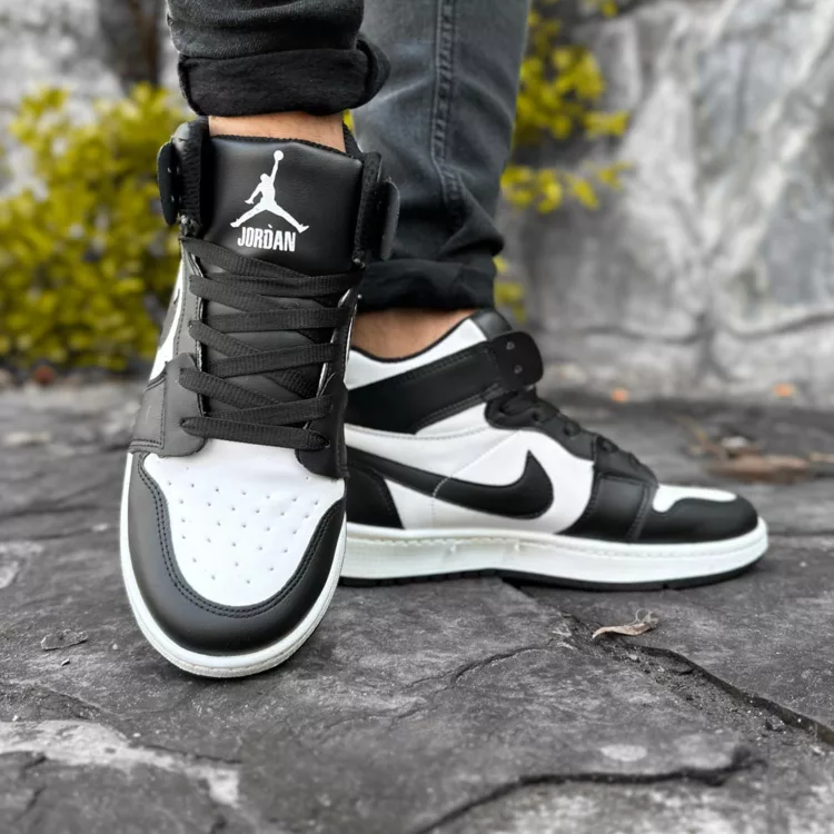 کتانی مردانه ساق دار نایک ایر جردن مشکی کد 27834