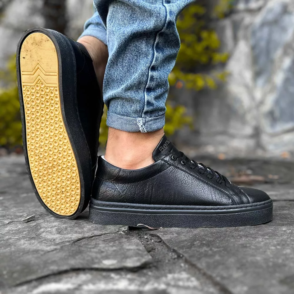 کتانی مردانه برشکا  مشکی کد 27882