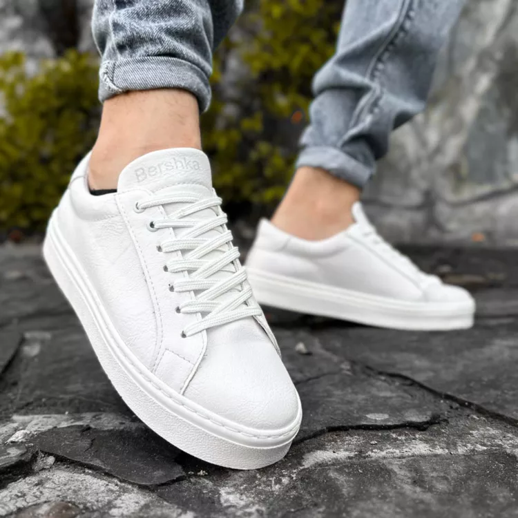 کتانی مردانه برشکا سفید کد 27840