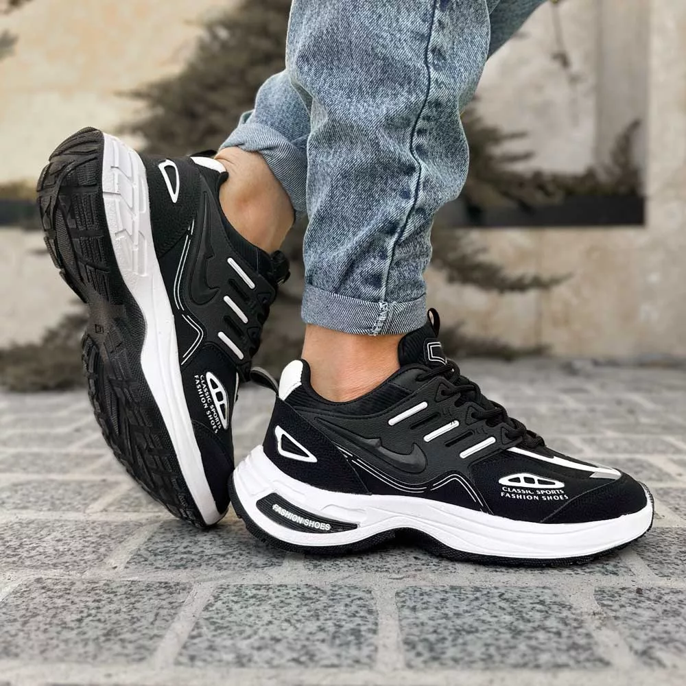 کتانی مردانه نایک فشن مشکی کد 28183