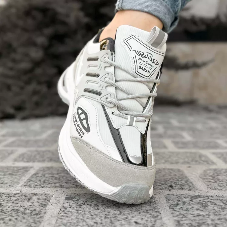 کتانی مردانه نایک فشن طوسی روشن کد 28186