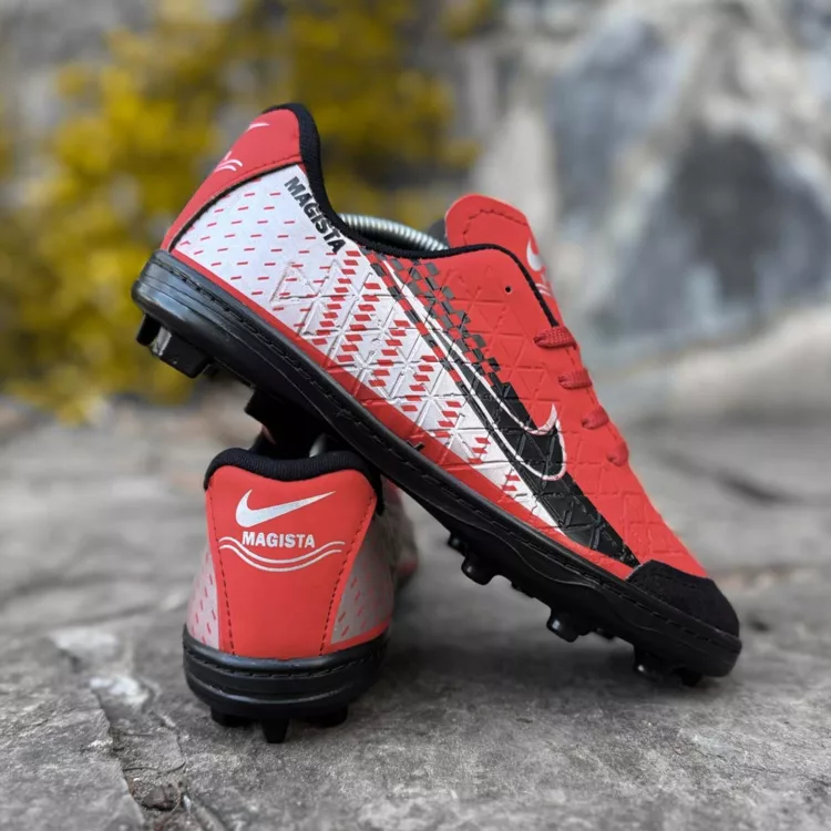 کتانی فوتبال استوک دار نایک قرمز کد 27631