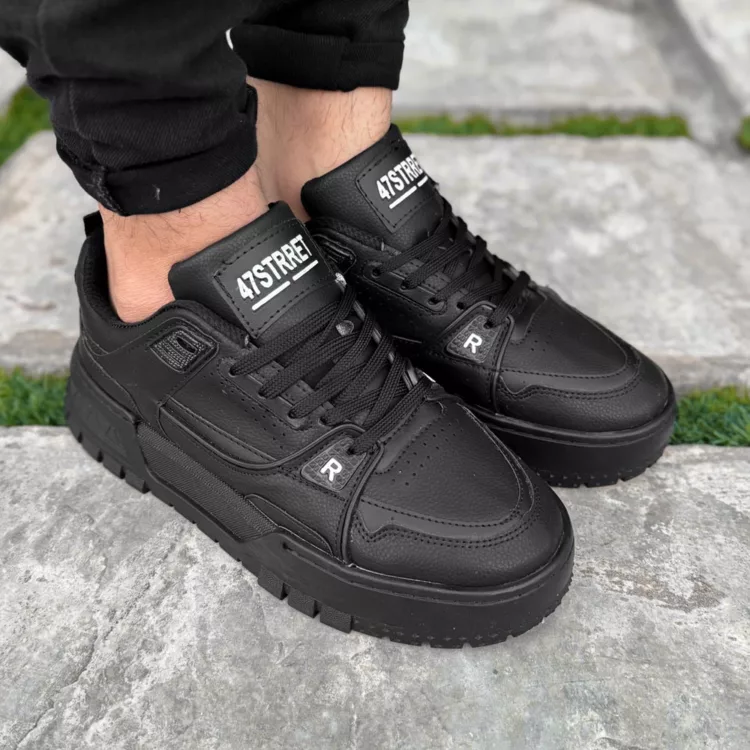 کتانی مردانه مشکی کد 27924