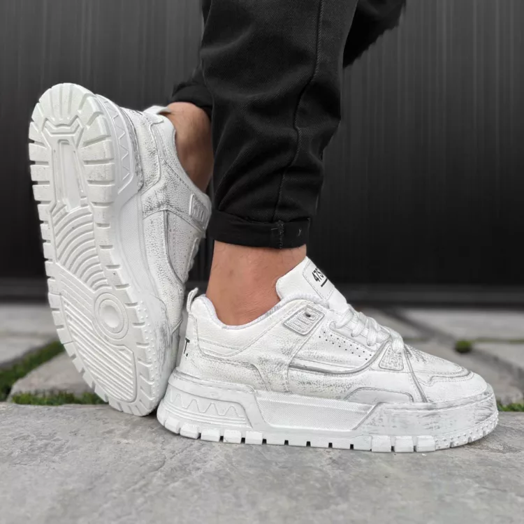 کتانی مردانه سفید کد 27925