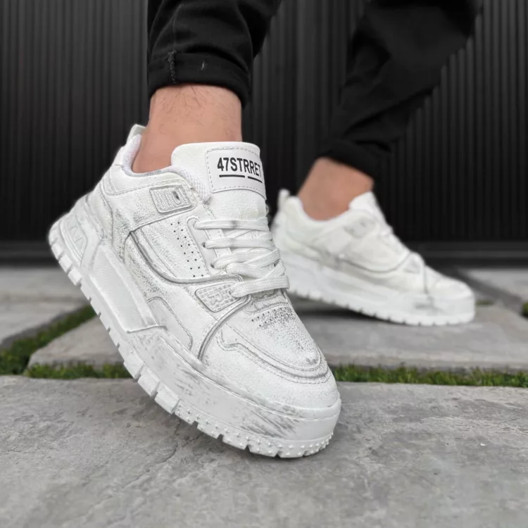 کتانی مردانه سفید کد 27925