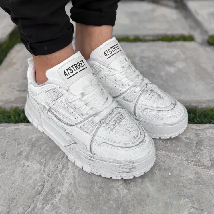 کتانی مردانه سفید کد 27925