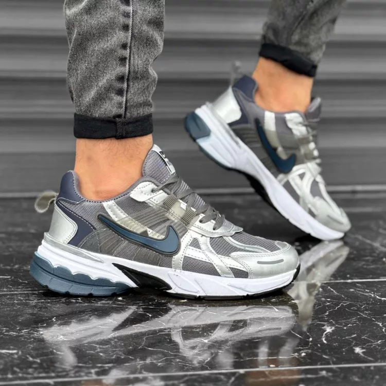 کتانی مردانه نایک V2K خاکستری کد 28060