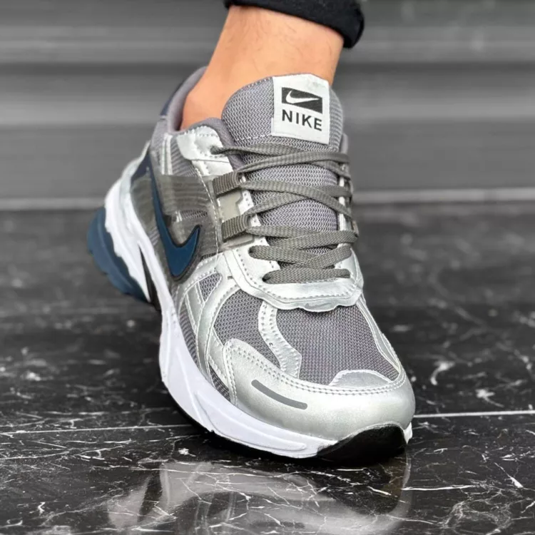 کتانی مردانه نایک V2K خاکستری کد 28060