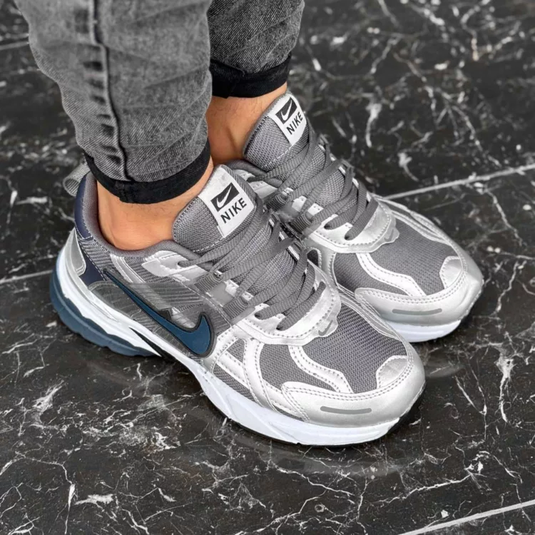 کتانی مردانه نایک V2K خاکستری کد 28060