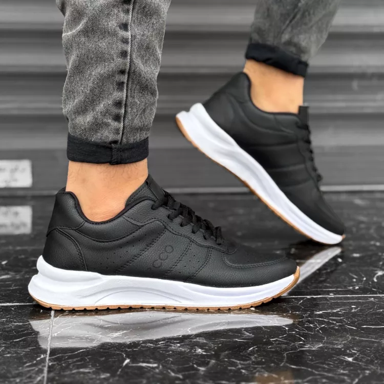 کتانی مردانه اکو مشکی کد 28062