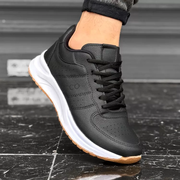 کتانی مردانه اکو مشکی کد 28062