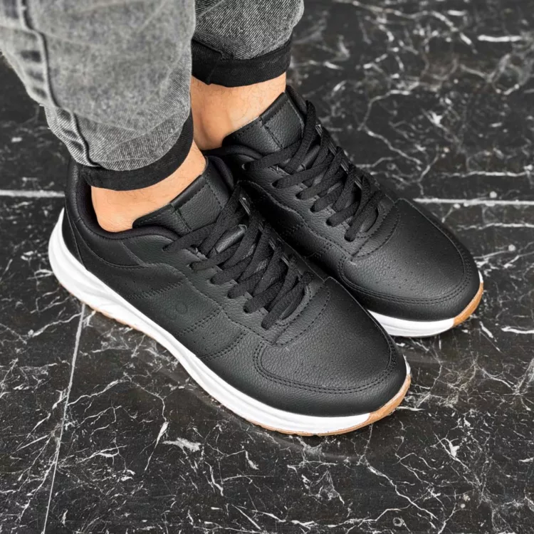 کتانی مردانه اکو مشکی کد 28062