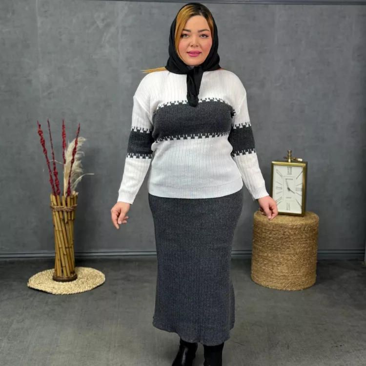 ست پلیور و دامن دخترانه کد 27970