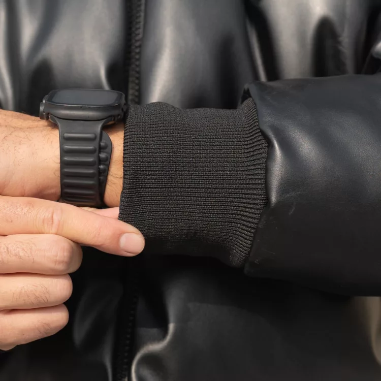 کاپشن مردانه باکسی چرم کد 28175