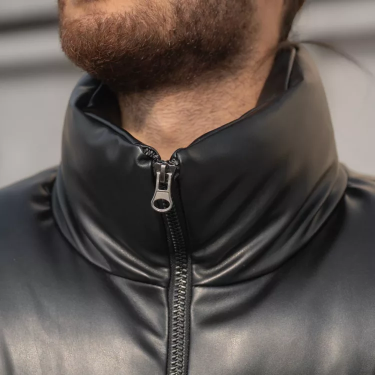 کاپشن مردانه باکسی چرم کد 28175