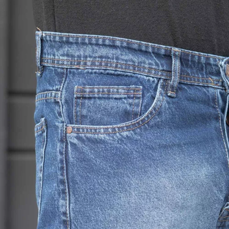 شلوار جین مردانه مام آبی کد 28241