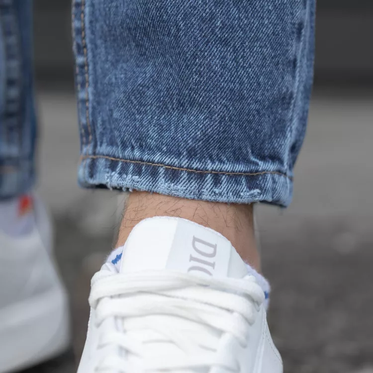 شلوار جین مردانه مام آبی کد 28241