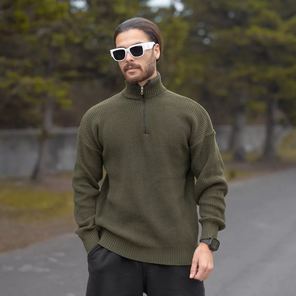 بافت مردانه نیم زیپ کد 28239