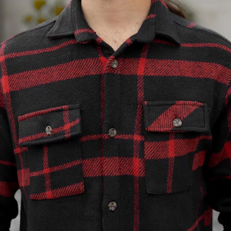 پیراهن مردانه پشمی چهار خونه کد 28251