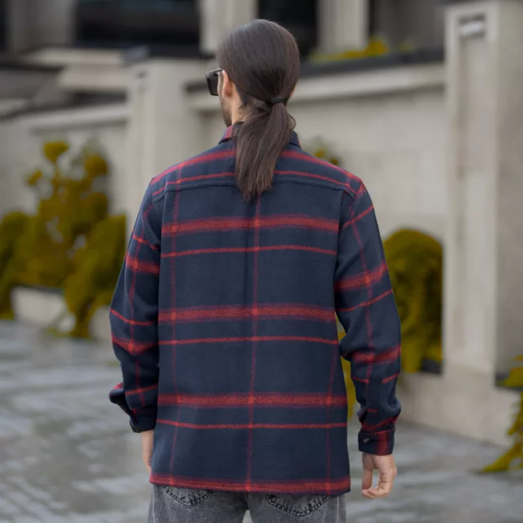 پیراهن مردانه پشمی چهار خونه کد 28251