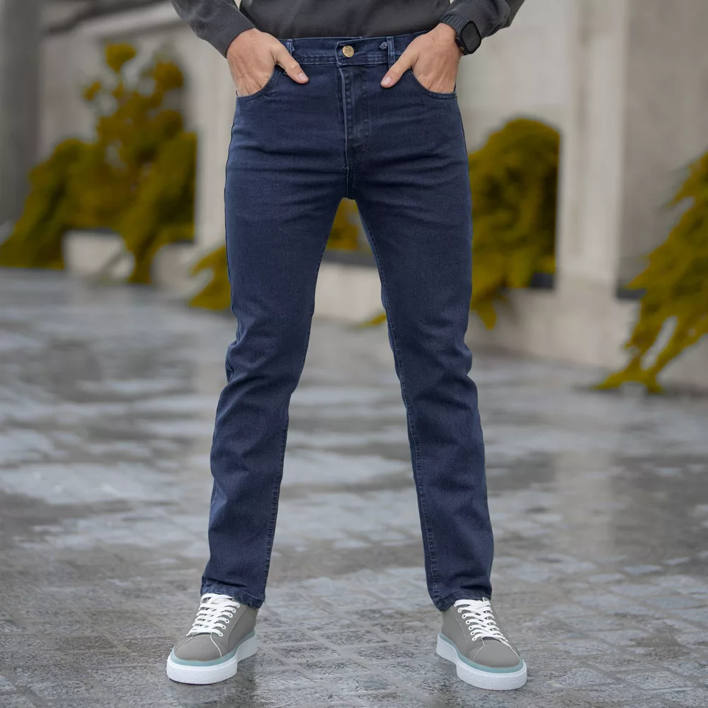 شلوار جین مردانه سرمه ای کد 28242