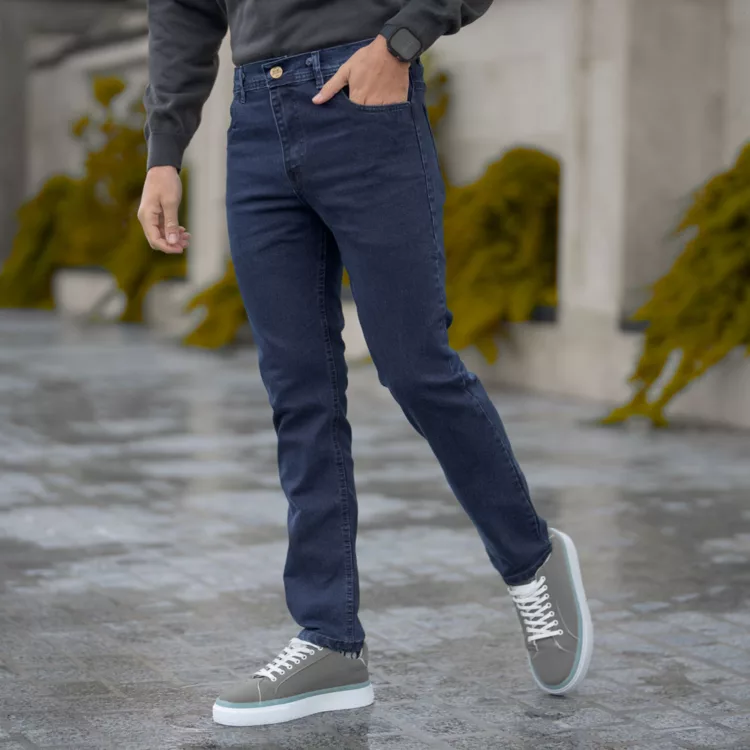 شلوار جین مردانه سرمه ای کد 28242