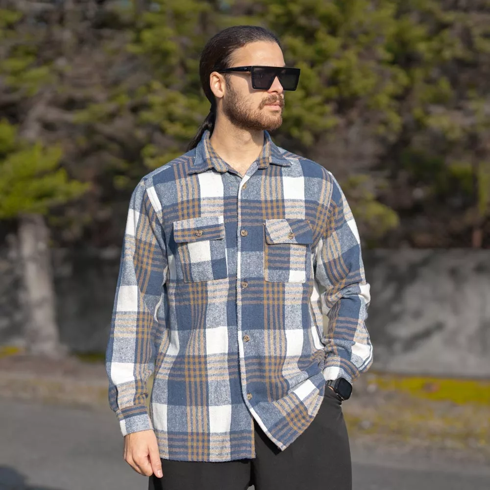 پیراهن مردانه پشمی چهار خونه کد 28292