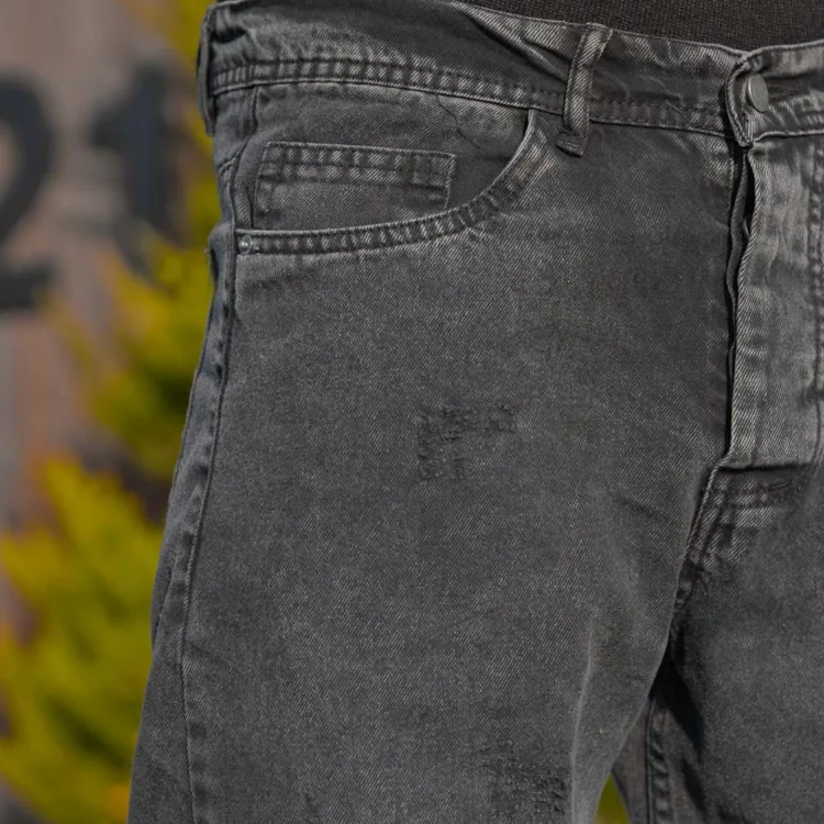 شلوار جین مردانه مام ذغالی کد 28301